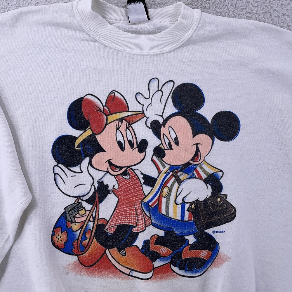 Vintage Walt Disney Mickey Mouse‎ Sweatshirt Mens Small/Medium Crewneck Minnie